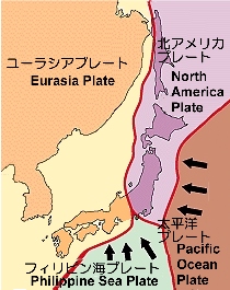 Plates near Japan